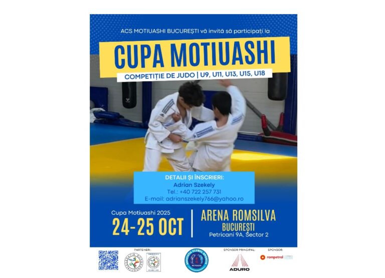 Pe 24–25 octombrie 2025, Arena Romsilva din București  va găzdui Cupa Motiuashi 2025